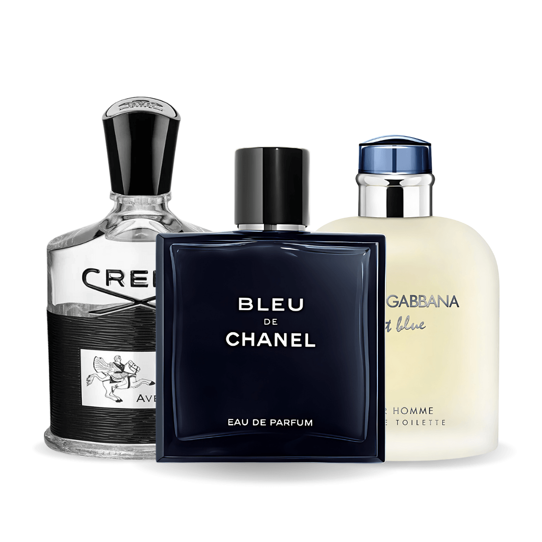Set 3 Perfumes Bleu de Chanel, Creed Aventus & Light Blue Dolce Gabbana 100ml