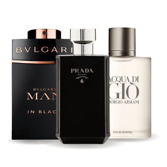 Set 3 Perfumes Bvlgari In Black, Giorgio Armani Acqua Di Gio & L’Homme Prada Intense 100ml
